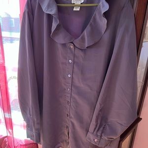 Dusty purple long sleeved blouse 4x